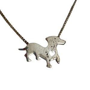 dachshund Hot dog necklace metal